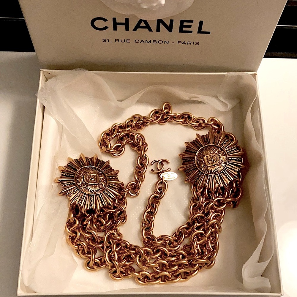 Authentic Chanel 18KT Gold Plated Vintage Belt/ Necklace - Picture 12 of 16
